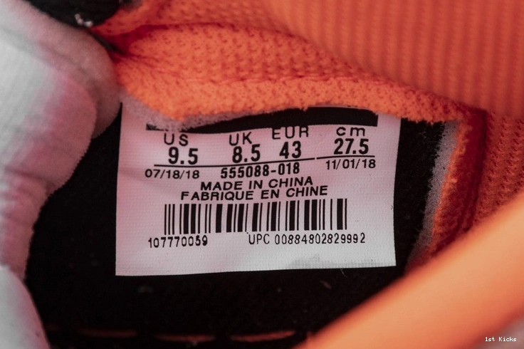 Grey Crimson 1 Black 555088-018 Air Jordan 1102